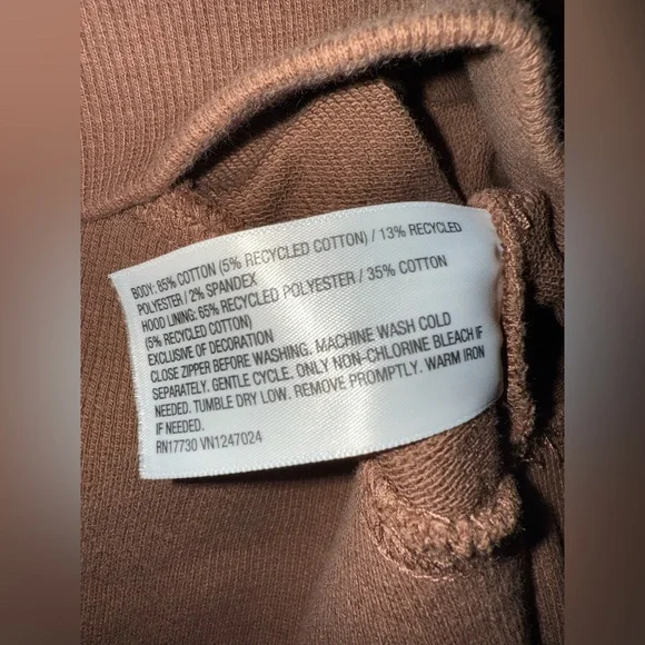 NWT JOYLAB women’s French Terry 1/2 Zip Hooded Pullover Sweatshirt M & XL  ✨ - Picture 8 of 8